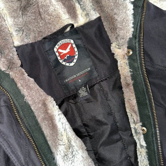 1 Madison Expedition Exclusive Collection Large Women's Fur Lined Hooded Coat - Picture 5 of 7